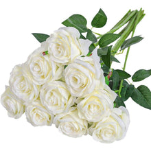 Load image into Gallery viewer, 10-Pack: Nubry Artificial Silk Rose Flower Bouquet
