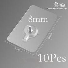 将图片加载到图库查看器，10 Pcs Punch-Free Non-Marking Strong Adhesive Screw Stickers Wall Picture Hook Invisible Traceless Hardware Drywall Hooks Towel Hook Self Adhesive Key Holder Wall Hook Clothes Coat Robe Hooks Cabinet Closet Door Hanger
