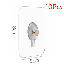 将图片加载到图库查看器，10 Pcs Punch-Free Non-Marking Strong Adhesive Screw Stickers Wall Picture Hook Invisible Traceless Hardware Drywall Hooks Towel Hook Self Adhesive Key Holder Wall Hook Clothes Coat Robe Hooks Cabinet Closet Door Hanger
