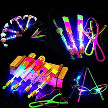 Load image into Gallery viewer, 10-Piece: Amazing Led Light Arrow Rocket Helicopter Flying Toy
