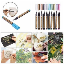 Load image into Gallery viewer, 10-Piece: Metallic Paint Marker Pen Permanent
