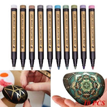 Load image into Gallery viewer, 10-Piece: Metallic Paint Marker Pen Permanent
