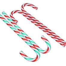 Load image into Gallery viewer, 10-Piece: Plastic Candy Cane Ornaments
