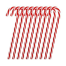 Load image into Gallery viewer, 10-Piece: Plastic Candy Cane Ornaments
