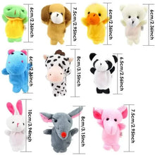 Load image into Gallery viewer, 10-Piece Set: Cute Finger Puppets Baby Mini Plush Toys
