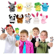 Load image into Gallery viewer, 10-Piece Set: Cute Finger Puppets Baby Mini Plush Toys
