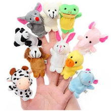 Load image into Gallery viewer, 10-Piece Set: Cute Finger Puppets Baby Mini Plush Toys
