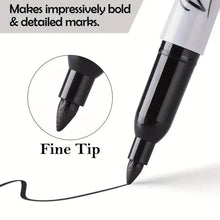 将图片加载到图库查看器，10-Pieces: Black Permanent Markers Fine Tip
