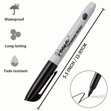 将图片加载到图库查看器，10-Pieces: Black Permanent Markers Fine Tip
