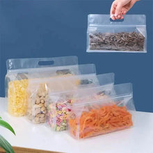 Load image into Gallery viewer, 10-Pieces: Reusable Silicone Leakproof Food Storage Bags
