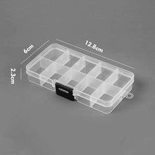 将图片加载到图库查看器，10 Slots Adjustable Plastic Jewelry Box Storage Case Craft Jewelry Organizer Beads  Jewelry Making Jewelry Organizer Adjustable Storage Box Plastic Compartments Organizer for Jewelry
