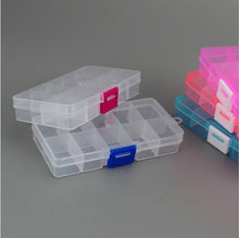 将图片加载到图库查看器，10 Slots Adjustable Plastic Jewelry Box Storage Case Craft Jewelry Organizer Beads  Jewelry Making Jewelry Organizer Adjustable Storage Box Plastic Compartments Organizer for Jewelry
