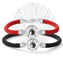 Load image into Gallery viewer, 100 Languages I Love You Couple Bracelets Braided Rope Bracelet Bangle Bracelet  Languages Couple Bracelets For Boyfriend And Girlfriend Matching Love Bracelets For Couples I love You Gifts For Him And Her
