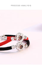 Load image into Gallery viewer, 100 Languages I Love You Couple Bracelets Braided Rope Bracelet Bangle Bracelet  Languages Couple Bracelets For Boyfriend And Girlfriend Matching Love Bracelets For Couples I love You Gifts For Him And Her
