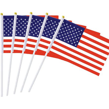 Load image into Gallery viewer, 100-Pack: Handheld Small Miniature American Flag
