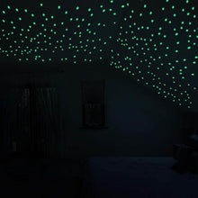 Load image into Gallery viewer, 100-Pieces: Colorful Luminous Stars Plastic Wall Sticker

