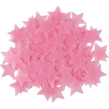 Load image into Gallery viewer, 100-Pieces: Colorful Luminous Stars Plastic Wall Sticker
