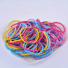 Load image into Gallery viewer, 100-Pieces: High Elastic Leather Hair Rope Ponytail Bands - Seamless
