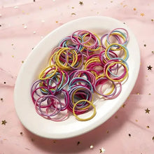Load image into Gallery viewer, 100-Pieces: High Elastic Leather Hair Rope Ponytail Bands - Seamless
