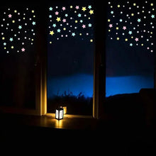 Load image into Gallery viewer, 100-Pieces: Luminous Glow in the Dark Star Wall Stickers
