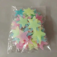 Load image into Gallery viewer, 100-Pieces: Luminous Glow in the Dark Star Wall Stickers
