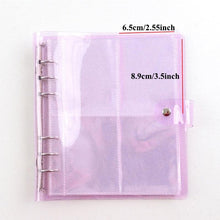 Load image into Gallery viewer, 100/200 Pockets Photo Album 3/5 inches Mini Picture Case Name Card Storage Collect Book Photocard Shiny Clear 6-Ring Binder Cover Refillable Notebook Photo Album
