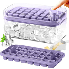 Load image into Gallery viewer, 101oz. Ice Cube Tray Set - 64 Pcs Silicone Ice Cube Tray With Lid &amp; Bin
