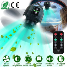 Load image into Gallery viewer, 10400mAh USB Battery Powered Hanging Tent Lantern Fan Power Bank

