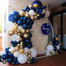 Load image into Gallery viewer, 104pcs Navy Blue And Gold White Balloon Garland Arch Kit For Wedding Birthday Party  Baby Shower Girl Bridal Shower Birthday Party Decorations
