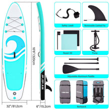 Load image into Gallery viewer, 10’6” x 32”x 6” Paddle Boards for Adults with Premium SUP Accessories and Backpack
