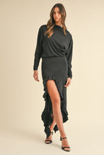 将图片加载到图库查看器，Backless Asymmetric Ruffle Hem Dress – Elegant Backless Dress, Asymmetric Dress, Ruffle Hem Dress, Sexy Evening Dress, Statement Dress For Special Occasions
