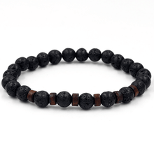 将图片加载到图库查看器，Epic Legendary Volcanic Stone Bracelet For Men And Women Lava Stone Stretch Yoga Bead Bracelet
