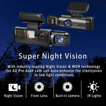 Load image into Gallery viewer, 1080P High-Definition Dual Camera Dash Cam for Cars 3.16 Inch IPS Screen GPS and Lane Departure Warning
