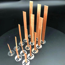 将图片加载到图库查看器，10pc 6-13cm Wooden Candles Wick With Sustainer Tab Candle Wick Core For DIY Candle Handmade Wooden Wick Soy Parffin Wax Wick DIY Candle Making
