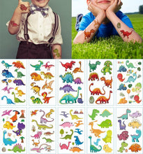Load image into Gallery viewer, 10pcs Dinosaur Sticker Temporary Tatoo Waterproof Colorful Elegant Children Tattoos
