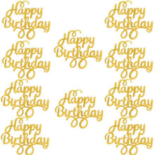 将图片加载到图库查看器，10pcs Glitter Happy Birthday Cake Topper Happy Birthday Cake Topper Happy Birthday Cupcake Topper Glitter Gold Decoration Bling Sparkle Decoration Sign Happy Birthday Cake Topper Girl Birthday Dessert Decor
