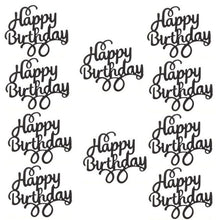 将图片加载到图库查看器，10pcs Glitter Happy Birthday Cake Topper Happy Birthday Cake Topper Happy Birthday Cupcake Topper Glitter Gold Decoration Bling Sparkle Decoration Sign Happy Birthday Cake Topper Girl Birthday Dessert Decor
