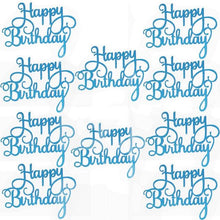 将图片加载到图库查看器，10pcs Glitter Happy Birthday Cake Topper Happy Birthday Cake Topper Happy Birthday Cupcake Topper Glitter Gold Decoration Bling Sparkle Decoration Sign Happy Birthday Cake Topper Girl Birthday Dessert Decor
