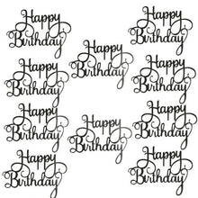 将图片加载到图库查看器，10pcs Glitter Happy Birthday Cake Topper Happy Birthday Cake Topper Happy Birthday Cupcake Topper Glitter Gold Decoration Bling Sparkle Decoration Sign Happy Birthday Cake Topper Girl Birthday Dessert Decor
