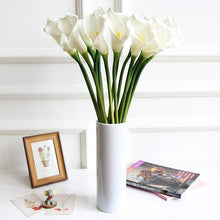 Load image into Gallery viewer, 10Pcs High Quality Real Touch Calla Lily Artificial Flowers Bouquet For Wedding Bridal Home Kitchen Table Flower Decoration Home Decor
