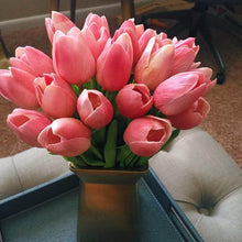 Load image into Gallery viewer, 10PCS PU Fake Tulips Real Touch beautiful and Eligant Flower Real Touch Bouquet For Wedding Decoration Flowers Home Garden Decor
