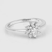 Load image into Gallery viewer, 0.18 Carat Genuine White Diamond 14K White Gold Ring (E-F-G Color, SI Clarity)
