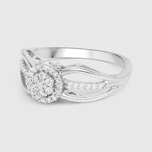 Load image into Gallery viewer, 0.25 Carat Genuine White Diamond 14K White Gold Ring (E-F Color, SI Clarity)
