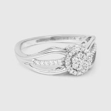 Load image into Gallery viewer, 0.25 Carat Genuine White Diamond 14K White Gold Ring (E-F Color, SI Clarity)
