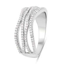 Load image into Gallery viewer, 0.46 Carat Genuine White Diamond 14K White Gold Ring (F-G Color, SI Clarity)
