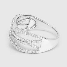 Load image into Gallery viewer, 0.46 Carat Genuine White Diamond 14K White Gold Ring (F-G Color, SI Clarity)
