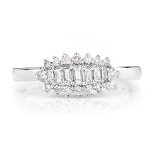 Load image into Gallery viewer, 0.37 Carat Genuine White Diamond 14K White Gold Ring (E-F Color, VS-SI Clarity)
