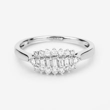 Load image into Gallery viewer, 0.37 Carat Genuine White Diamond 14K White Gold Ring (E-F Color, VS-SI Clarity)
