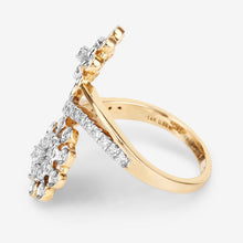 Load image into Gallery viewer, 0.56 Carat Genuine White Diamond 14K Yellow Gold Ring (E-F Color, SI1-SI2 Clarity)
