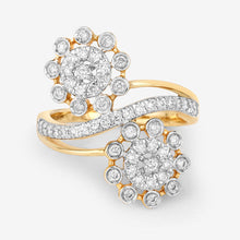 Load image into Gallery viewer, 0.56 Carat Genuine White Diamond 14K Yellow Gold Ring (E-F Color, SI1-SI2 Clarity)
